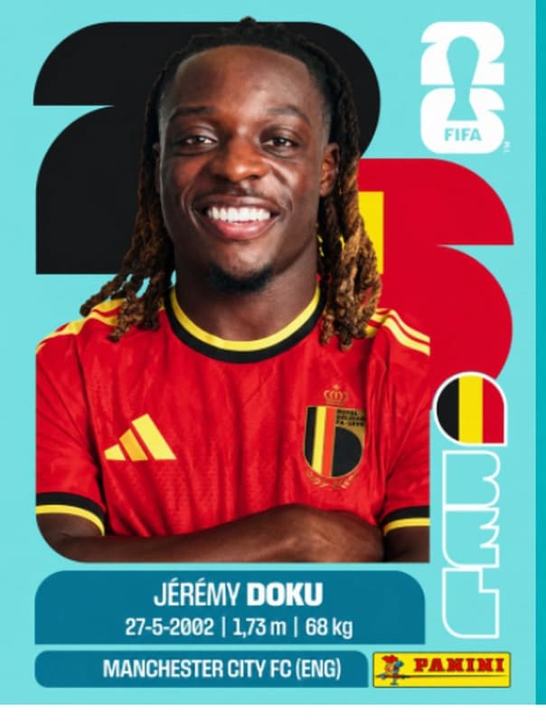 Postal BEL16 Jeremy Doku