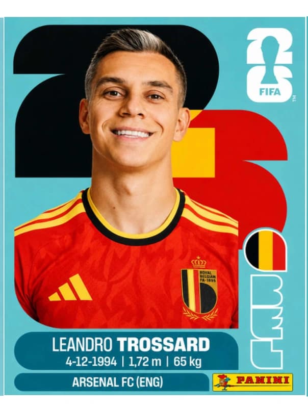 Postal BEL18 Leandro Trossard