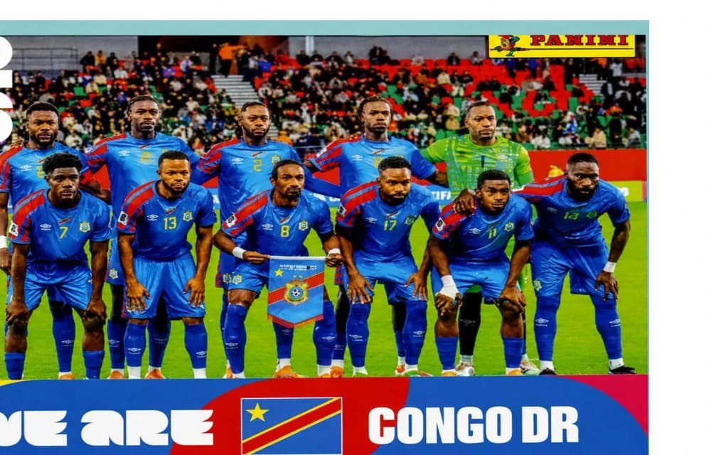 Postal COD13 Seleccion De Futbol De Rd Congo