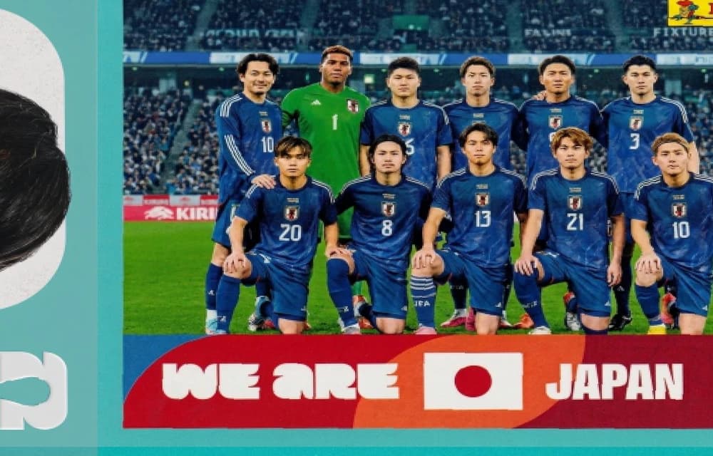 Postal JPN13 Seleccion De Futbol De Japon