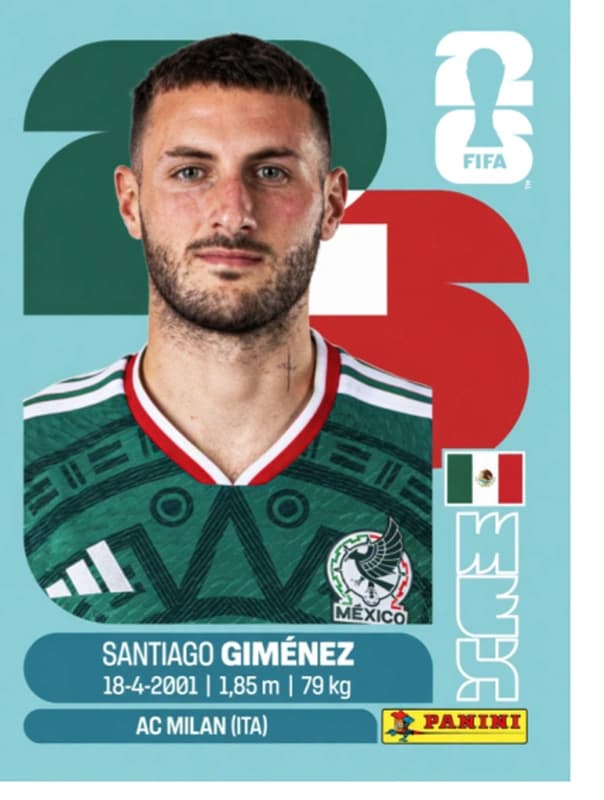 Postal MEX16 Santiago Giménez