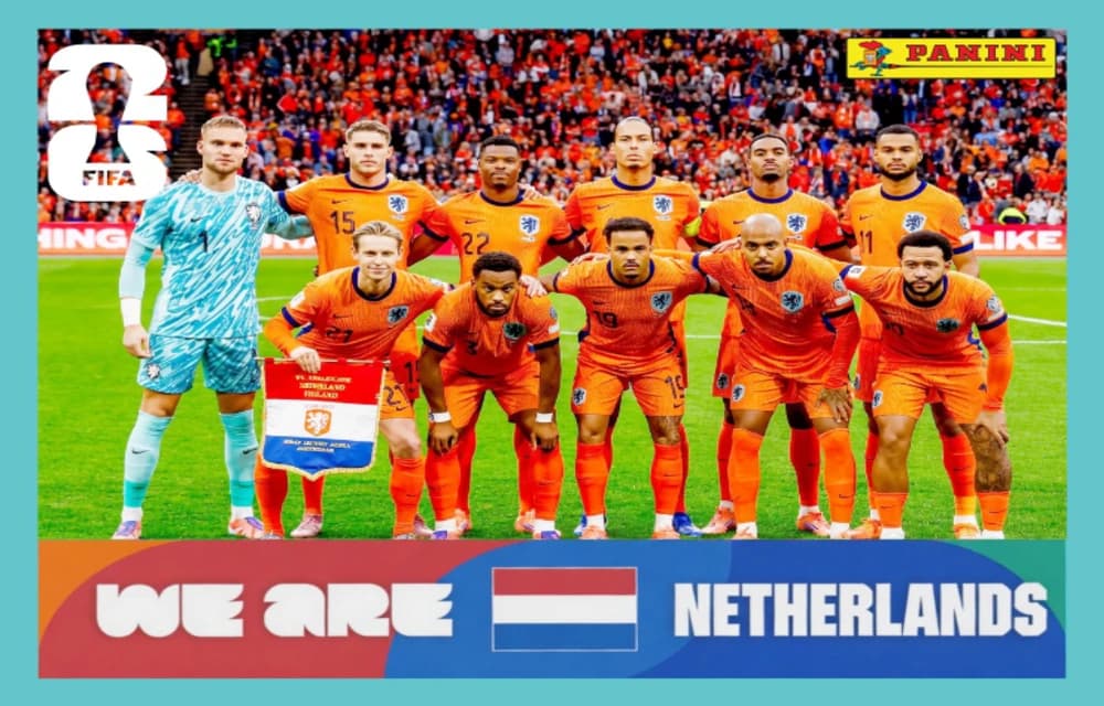 Postal NED13 Seleccion De Futbol De Holanda