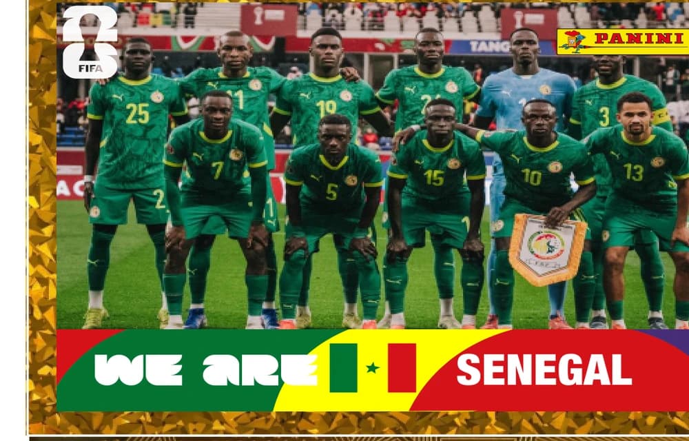 Postal SEN13 Seleccion De Futbol De Senegal