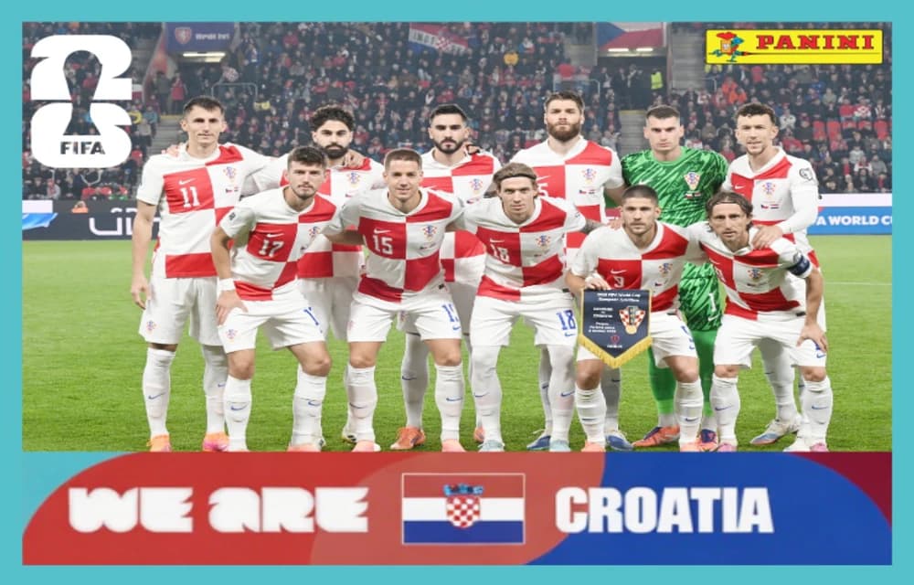 Postal CRO13 Seleccion De Futbol De Croacia