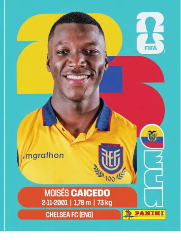 Postal ECU9 Moises Caicedo