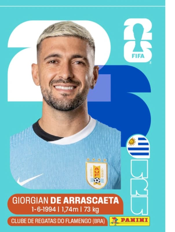 Postal URU11 Giorgian De Arrascaeta