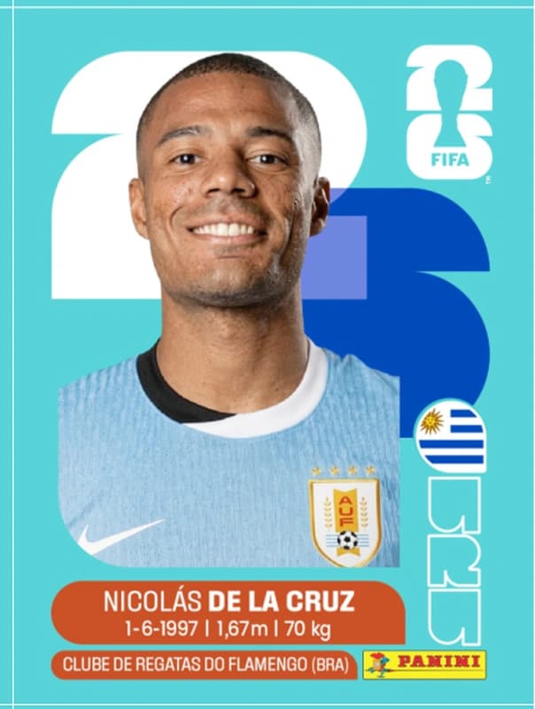 Postal URU15 Nicolas De La Cruz