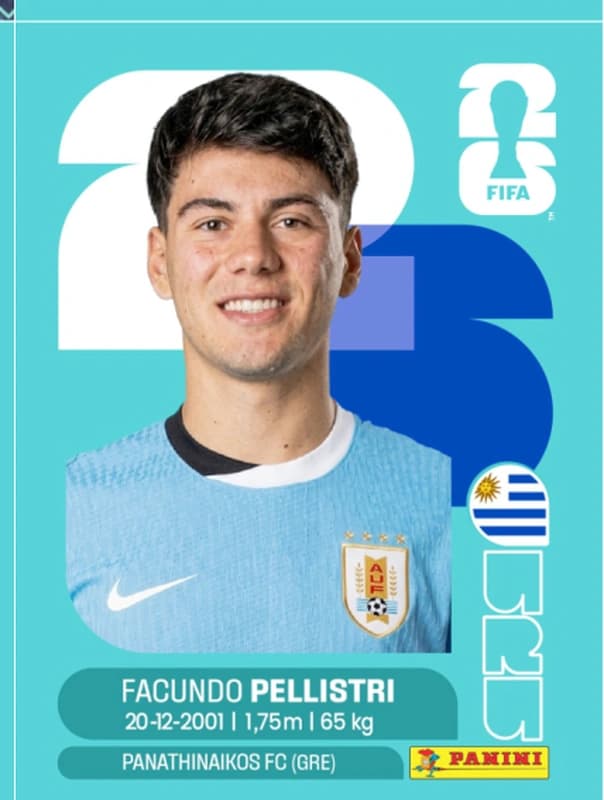 Postal URU20 Facundo Pellistri