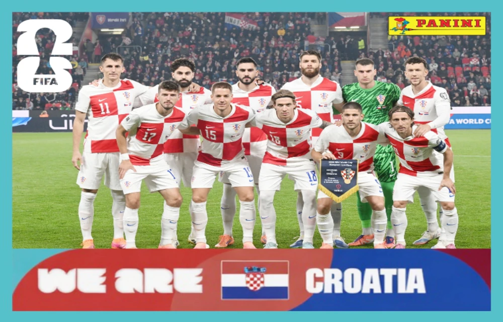 Postal CRO13 Seleccion De Futbol De Croacia